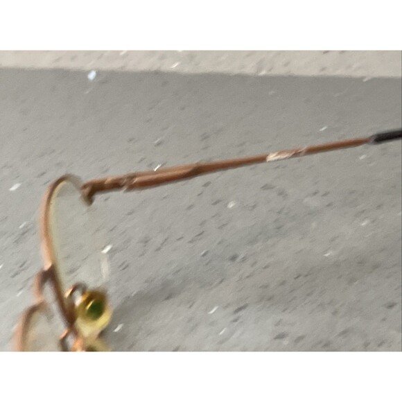 Nintendo Eyewear N-582 MBZ 49-19-135 Gold Full Rim round Eyeglasses Frames ONLY - Picture 7 of 13